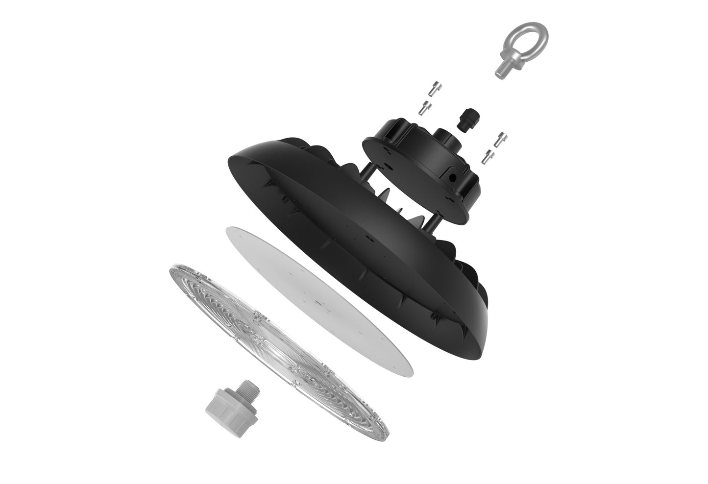 LED High Bay Light 200W, 30000lm, 5000K ETL Listed UFO High Bay LED Shop Lights with IP65 Waterproof Commercial Lighting Fixture for Warehouse Workshop Barn Factory