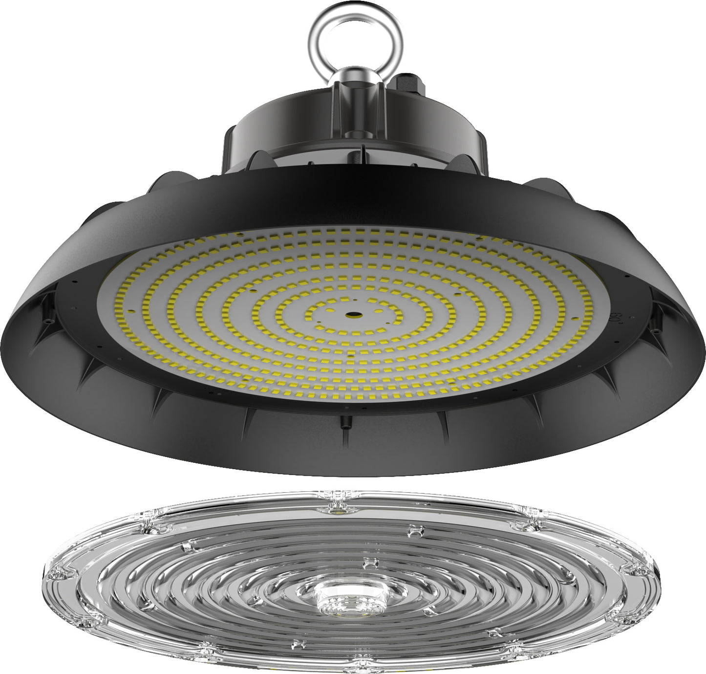 LED High Bay Light 200W, 30000lm, 5000K ETL Listed UFO High Bay LED Shop Lights with IP65 Waterproof Commercial Lighting Fixture for Warehouse Workshop Barn Factory