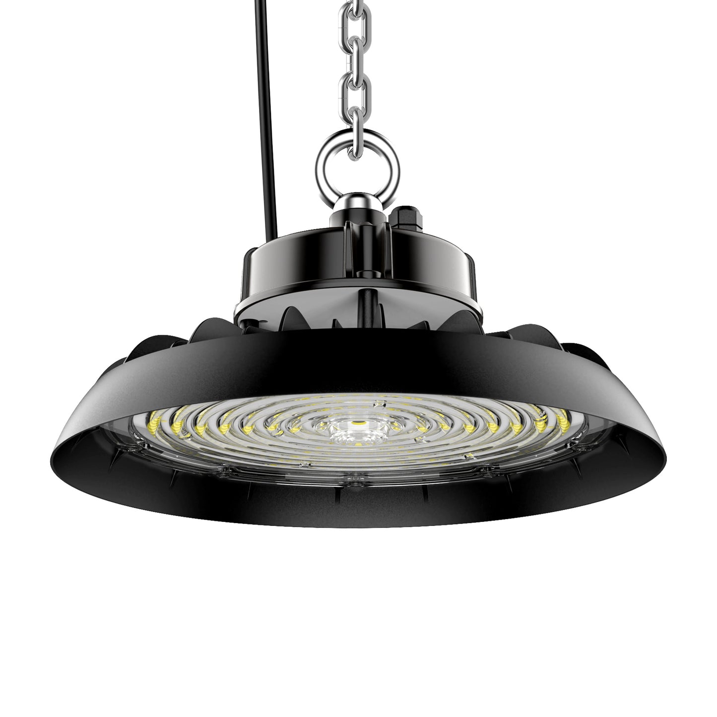 LED High Bay Light 200W, 30000lm, 5000K ETL Listed UFO High Bay LED Shop Lights with IP65 Waterproof Commercial Lighting Fixture for Warehouse Workshop Barn Factory