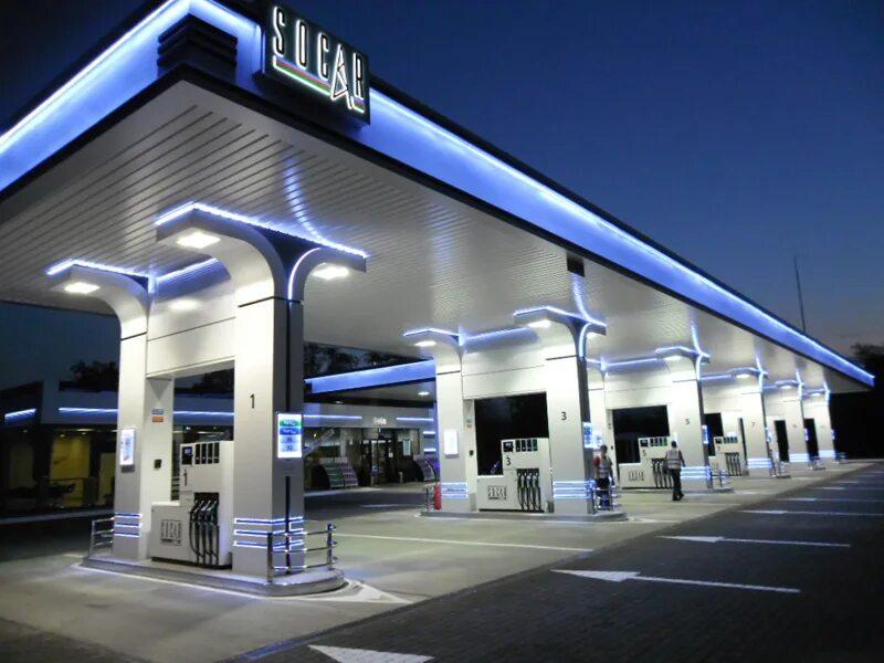 Gas station Lighting projects with Easeking 240W LED Canopy Light