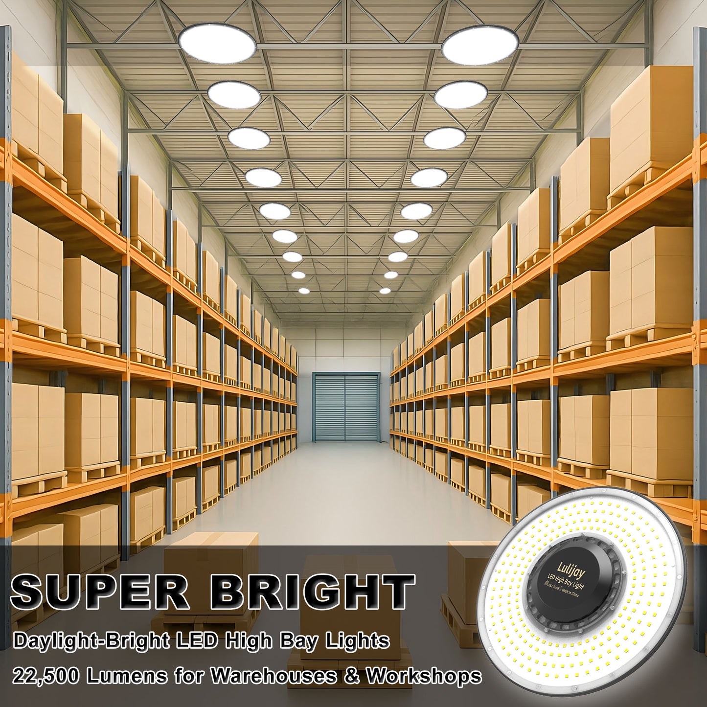 Easeking Ultra Slim UFO LED High Bay Light 150Watt 22,500lm IP65
