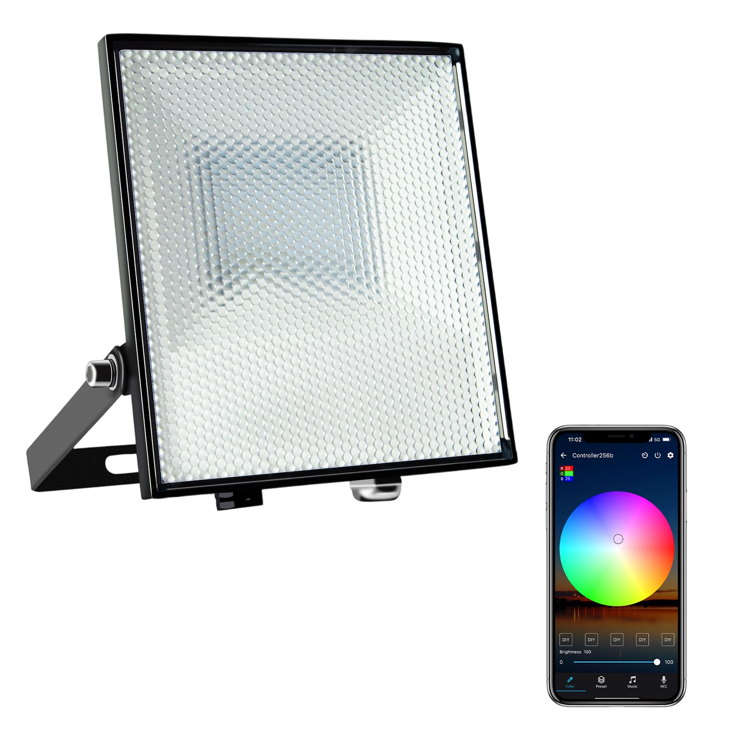 Easeking APP Control Ultra Slim RGBW 30W LED Flood Light Series A