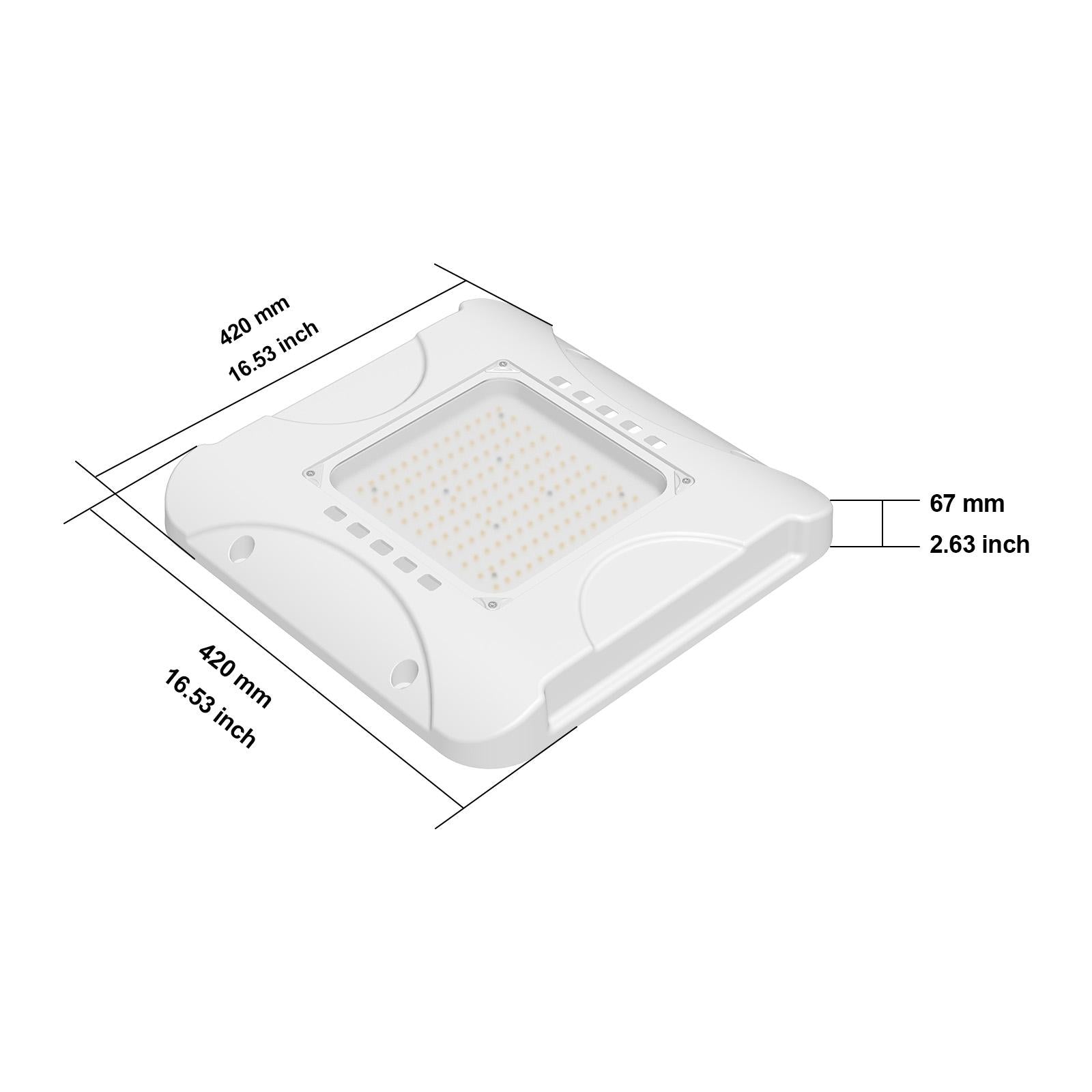 Nice white Aluminum LED Canopy Light for gas station lighting projects