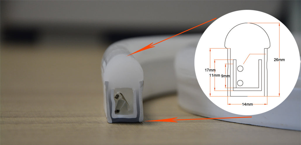 white,red,green,blue,yellow,pink,purple,orange light color Flex LED Neon Flex
14x26mm LED Neon Rope Lights