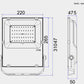 Easeking Outdoor LED Flood Light 50W 8,800lm IP66 Waterproof for Yard Garden