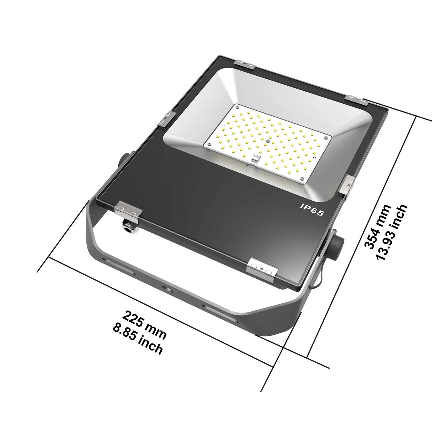 asymmetric led flood light with different beam angle LENs options