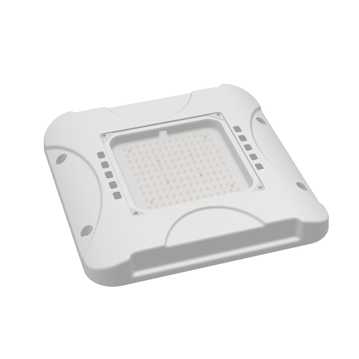 White square LED Canopy light fixture 100-265V AC input voltage, 347V available