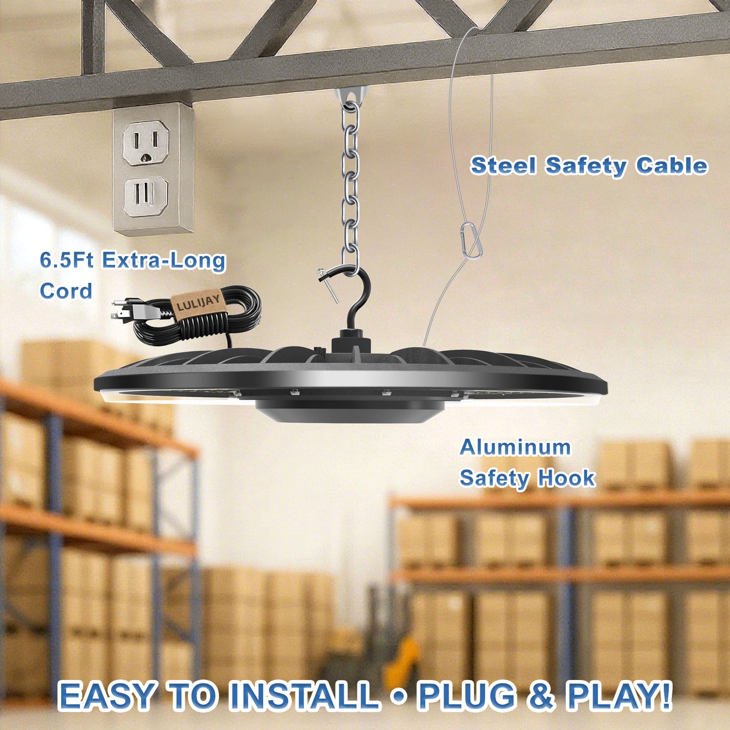 Industrial UFO low bay pendant light for warehouse setting