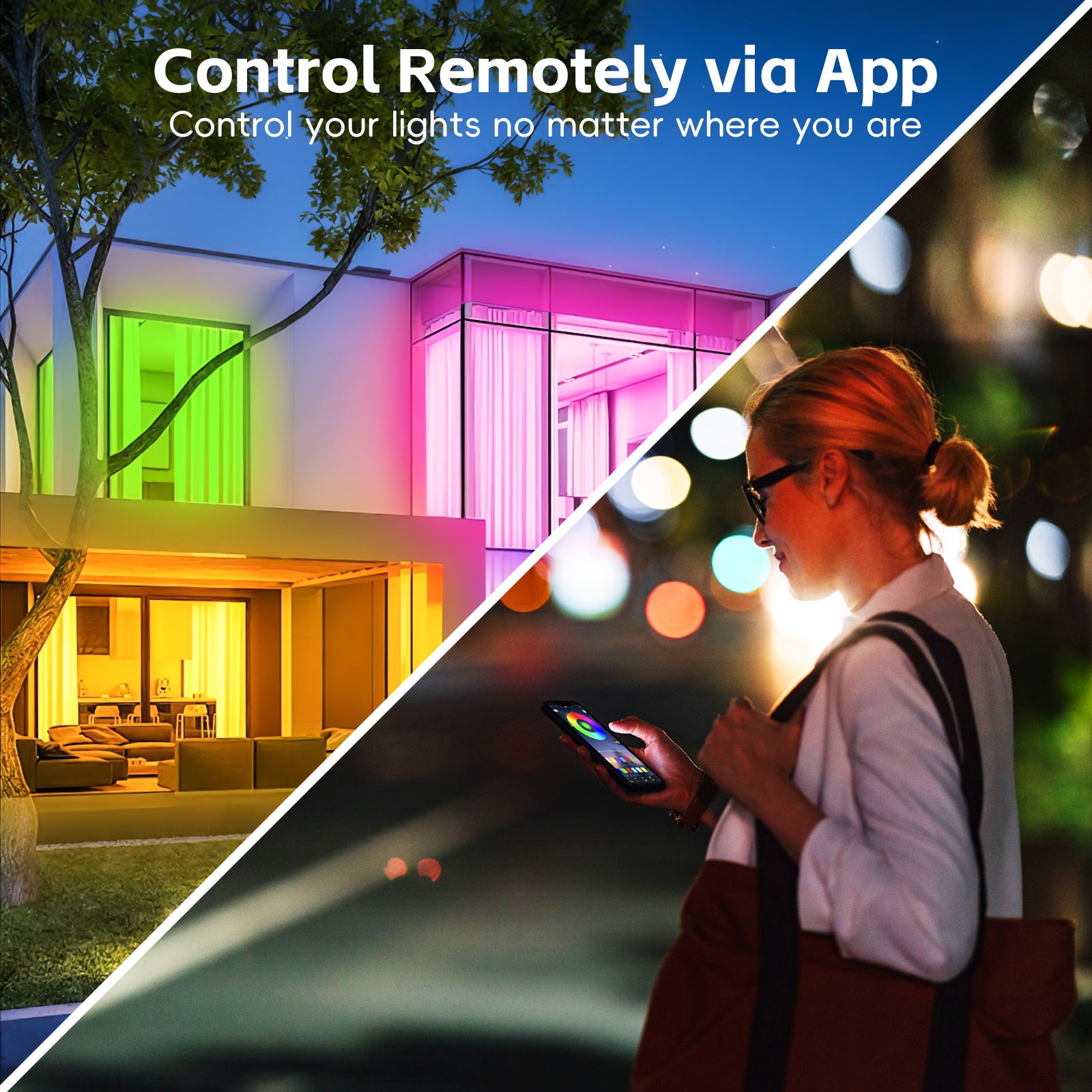 Smart SMD RGB LED Tape Light Room and house lighting decoration remote control via app