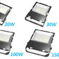 Easeking Outdoor LED Flood Light 100W 12,800lm IP66 Waterproof for Yard Garden