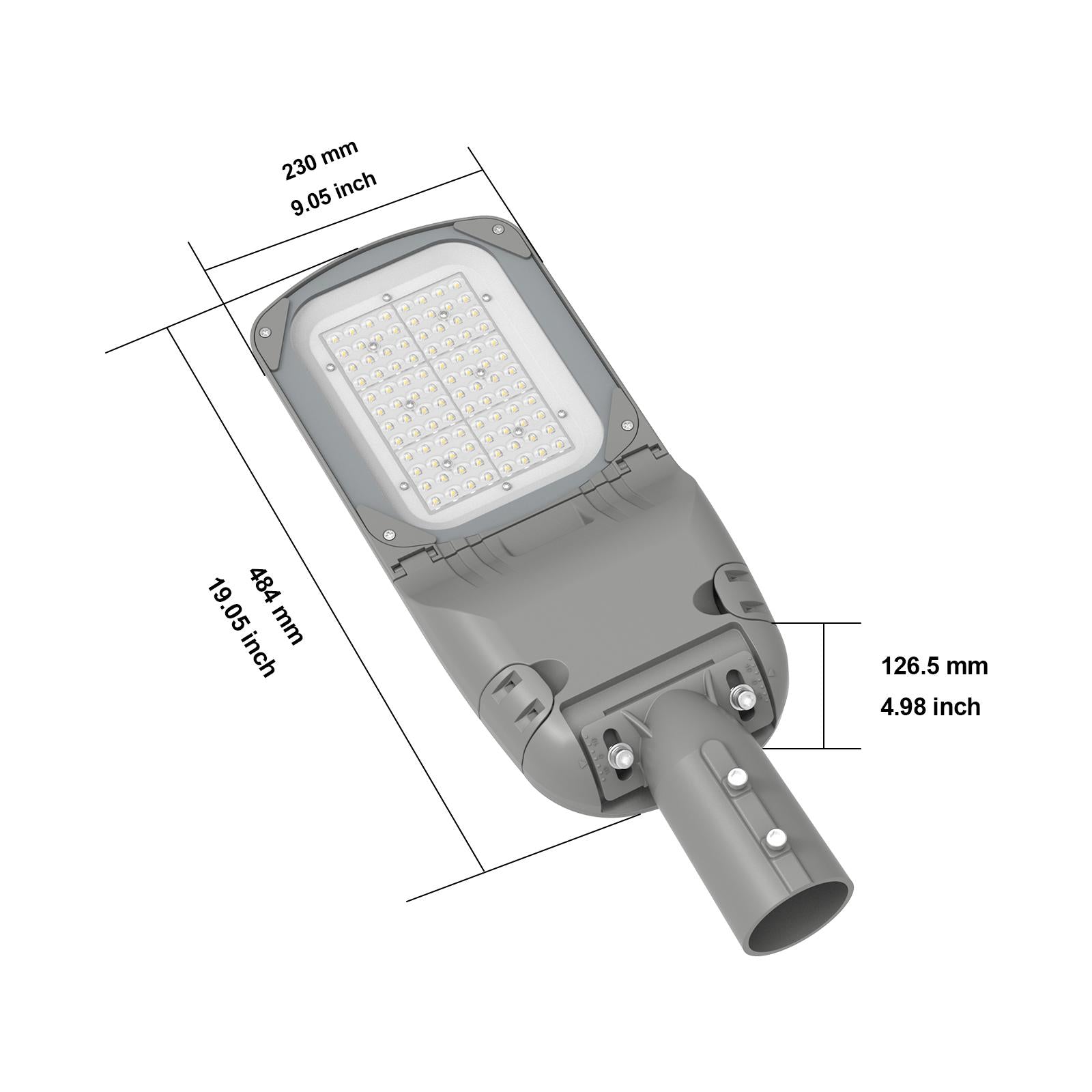 50W LED Street light dimensions